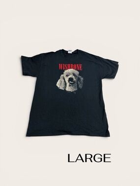 Wishbone Black Dog Graphic Pet Tee - Large